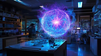 Poster - a high-tech physics lab using augmented reality to visualize the effects of quantum entanglement on 