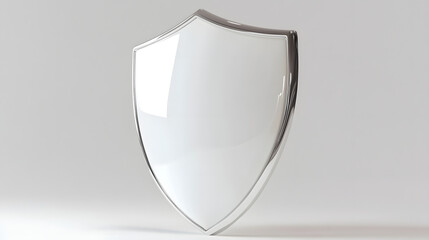 Wall Mural - cyber security safety shield in minimalistic style. 3d vector illustration. white background