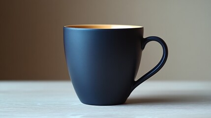 Dark Matte Mug on a Light Table