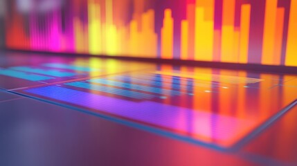 Poster - Abstract digital visualization with vibrant colors and graphical elements.