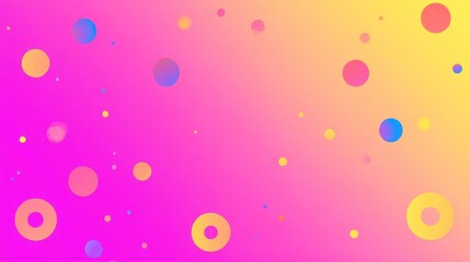 Poster - A vibrant gradient background with colorful circles, perfect for graphic design or digital art.