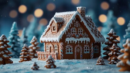 Wall Mural - christmas gingerbread house