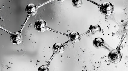 Aufkleber - Abstract representation of molecular structures showcasing scientific concepts.