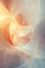 Wall Mural - abstract swirls in warm hues with light effects.