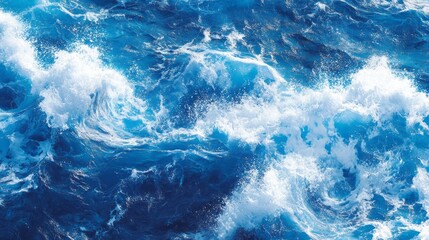 Poster - The image is of a large wave in the ocean, with the water splashing