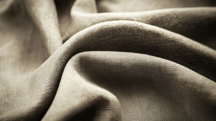 Poster - Close-up of textured fabric showcasing folds and natural light.