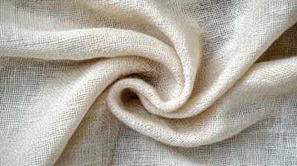 Aufkleber - A close-up of textured beige fabric, showcasing its softness and woven pattern.