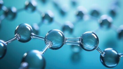 Aufkleber - Close-up of molecular structures representing scientific concepts in chemistry.