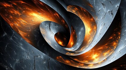Poster - A stunning abstract illustration featuring swirling patterns of vibrant colors and textures, evoking a sense of motion and dynamic energy.