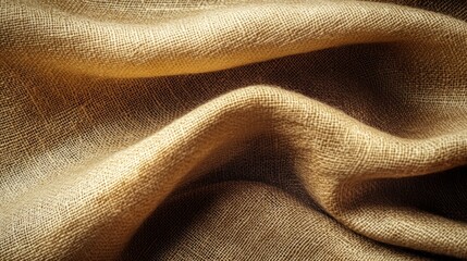 Aufkleber - A close-up of textured, folded fabric showcasing its soft, natural fibers and warm hue.