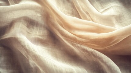 Aufkleber - A close-up of soft, flowing fabric with a light, airy texture.