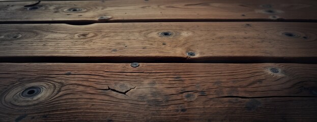 Aufkleber - Brown wood planks texture. Old rustic wooden surface. Dark brown timber background. Grunge wood backdrop. Weathered wood grain pattern. Natural wood planks. Close-up wood boards.