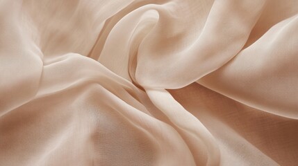 Aufkleber - Soft, flowing fabric in a gentle, warm tone, showcasing texture and movement.
