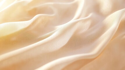 Aufkleber - Soft, flowing fabric with gentle waves and a warm, light hue.