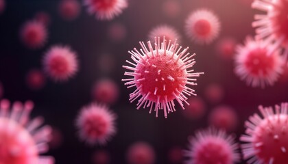 Poster - Microscopic Klebsiella pneumoniae bacteria. Medical illustration shows infectious organism. Study of disease transmission. Antibiotic resistance research. Infectious disease diagnosis. Healthcare