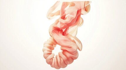 Aufkleber - Abstract representation of organic forms resembling intestines or biological structures.