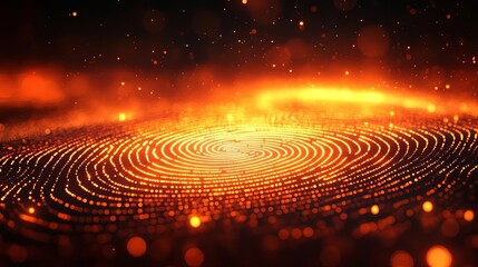 Poster - Abstract representation of swirling fiery particles, creating a mesmerizing visual effect. Perfect for projects related to energy, space, or technology.