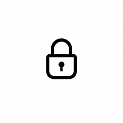 Wall Mural - Lock Icon Minimal, Simple Logo Lock