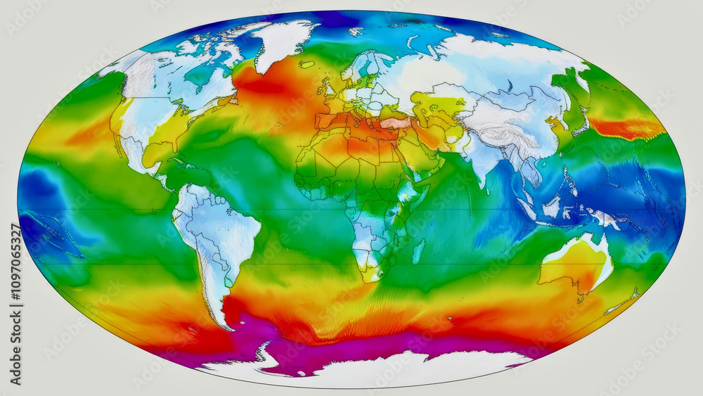 Worldclim Map Global climate map analysis earth infographic digital visualization ...