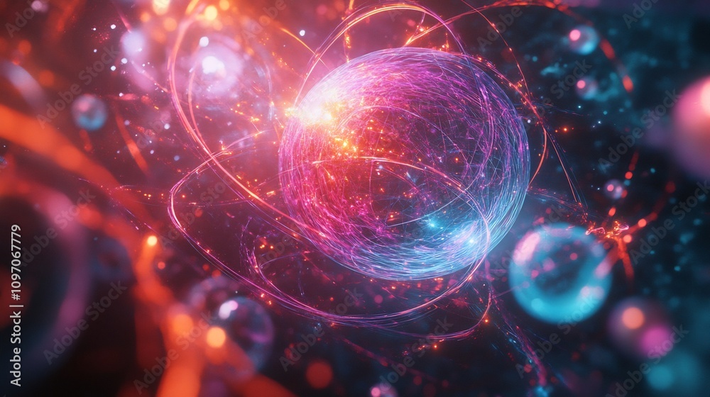 ภาพประกอบ Stock Hyperrealistic depiction of AIoperated quantum ...