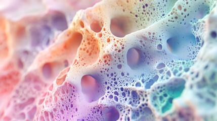 Poster - intricate network of interconnected pores creating a visually captivating organic structure, evoking