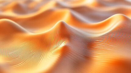 Aufkleber - Abstract wavy landscape with smooth orange lines, ideal for backgrounds and designs