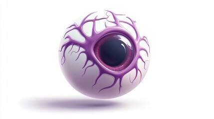 Poster - A stylized eyeball with purple veins, emphasizing a surreal and artistic design.