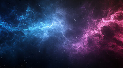 Fototapete - Swirling pink and blue nebula clouds in the vastness of space, creating a mesmerizing cosmic display