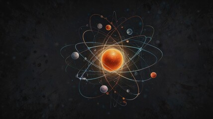 Wall Mural - cosmic atom