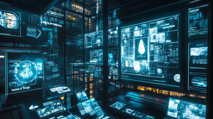 Poster - smart homes use the internet to connect and control devices. this is the 