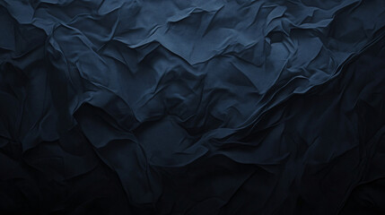 Aufkleber - Dramatic textured landscape effect created by deep blue fabric with wrinkles and folds, ideal for backgrounds and abstract designs