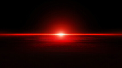 Poster - Red light shining over a dark background, creating a dramatic and mysterious atmosphere with copy space