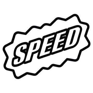 sticker design of SPEED white background