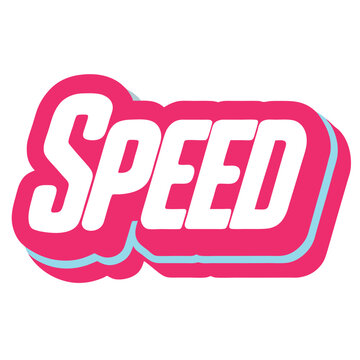 sticker design of SPEED white background