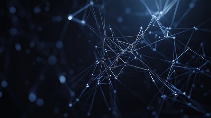 Aufkleber - Abstract network of interconnected lines and nodes, representing data or technology concepts.