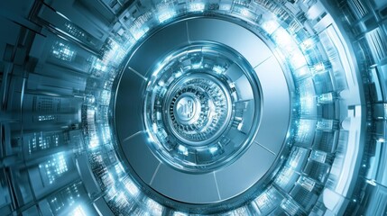 Poster - A futuristic, circular design suggesting advanced technology and innovation.
