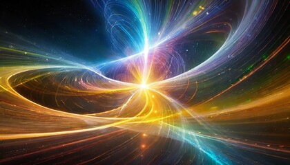 Poster - Dynamic Abstract Energy Flow Background with Vibrant Gradient Waves, Fluid Motion, and Radiant Light Effects for Futuristic, Modern, and Versatile Design Projects