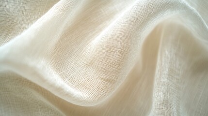 Poster - Close-up of soft, flowing fabric with a light, airy texture.