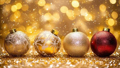 Poster - Sparkling Christmas And New Year Celebration With Blurred Lights And Festive Glitter - Welcoming 2025 In Style And Cheer.