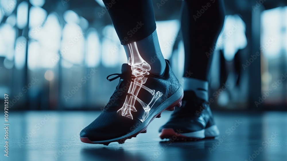 Male athlete with ankle and foot pain during sports activity. Injuries ...
