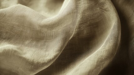Poster - A close-up of draped, textured fabric showcasing soft folds and natural light.
