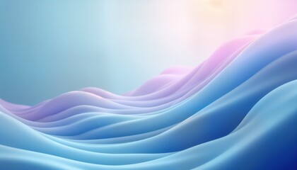 Aufkleber - Abstract pastel blue purple background. Smooth flowing gradient shapes create tranquil dreamy atmosphere. Simple brushstrokes. Gentle texture. Modern concept. Relaxing airy design. Serene peaceful