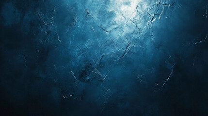 Poster - Mysterious and icy: dark blue abstract background with dramatic light effects resembling a frozen surface