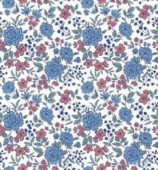 Wall Mural - FLORAL 112324_ BLUE