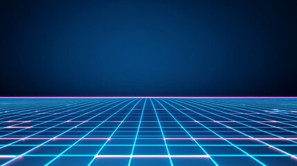 Poster - A 3D illustration of a virtual cyberspace room featuring stars against a black background.