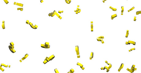 Poster - colored question marks background concept