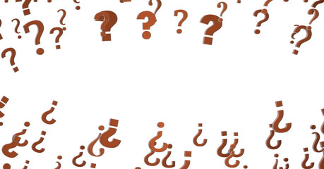 Aufkleber - question icons, original 3d rendering;