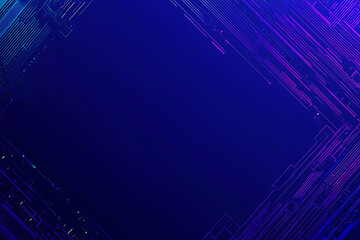 Poster - Futuristic vector illustration of a blue circuit board with intricate digital tech elements, perfect for advanced technology backgrounds.	
