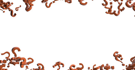 Aufkleber - Infinite question marks, original 3d rendering