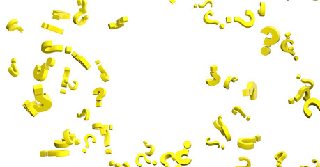 Aufkleber - question icons, original 3d rendering;